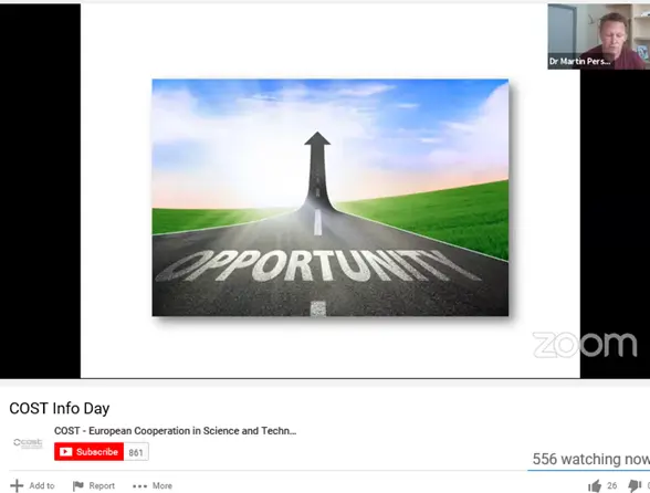 dr martin persson speaks during cost livestreamed info day