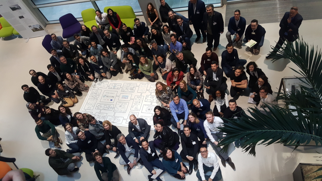 Photo of participants at a training school for industry and academic