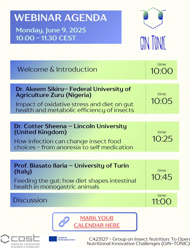 GIN-TONIC Action - Webinar 2025 - The impact of the diet on insect physiology and feeding behavior