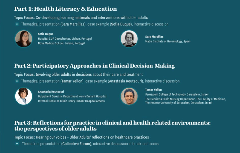 PROGRAMMING and PAAR-Net webinar on the Participatory Approaches in the Care for and with Older Adults, October 30th, 5.30-7pm CET