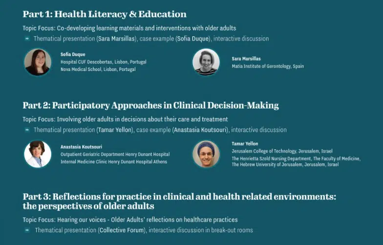 PROGRAMMING and PAAR-Net webinar on the Participatory Approaches in the Care for and with Older Adults, October 30th, 5.30-7pm CET